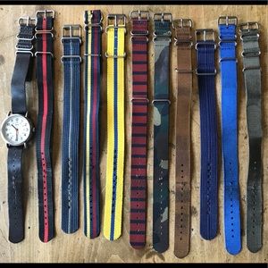 Timex watch with 11 bands